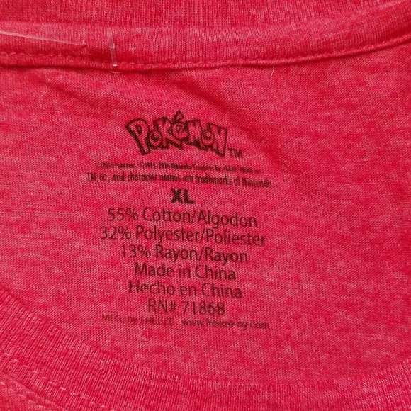 Pokemon Pokeball Mens XL Red T Shirt - Picture 2 of 3